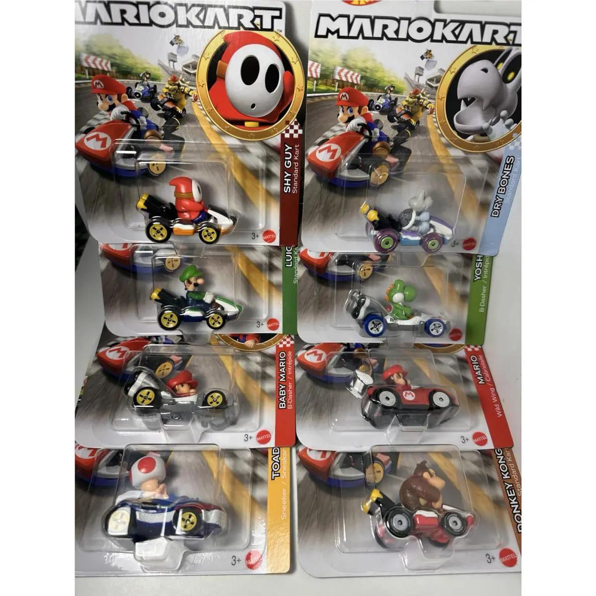 Mario Kart Hot Wheels Complete Set Of 8 Dry Bones