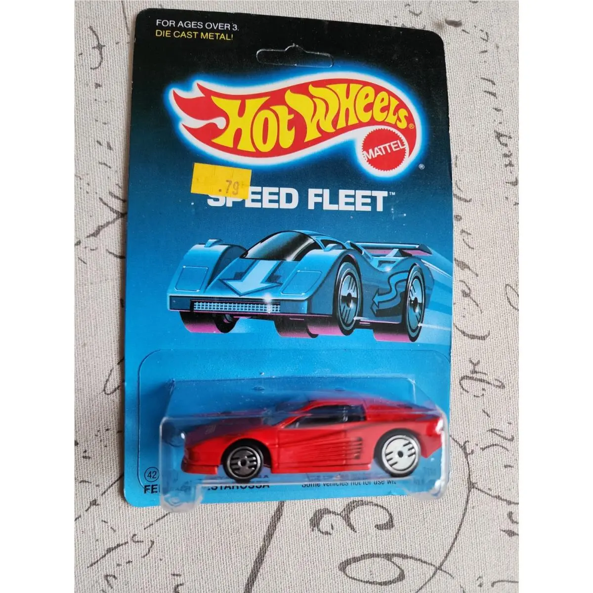 Hot Wheels Ferrari Testarossa 42 Speed Fleet 1986 Unpunched