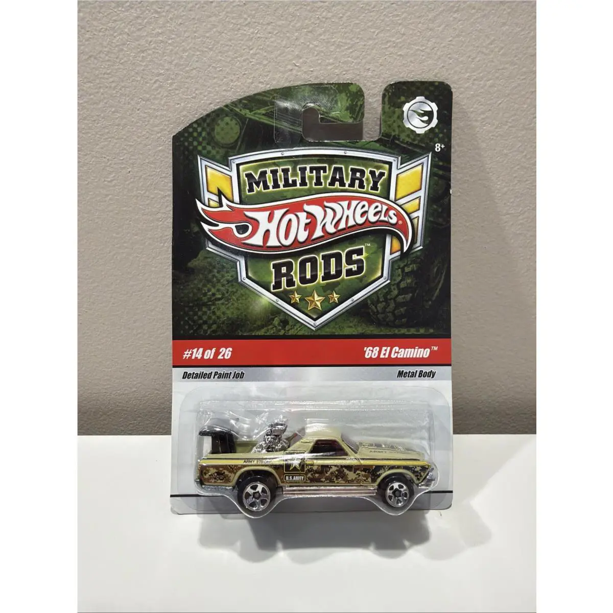 Hot Wheels 2008 Military Rods 68` EL Camino W/protector B32