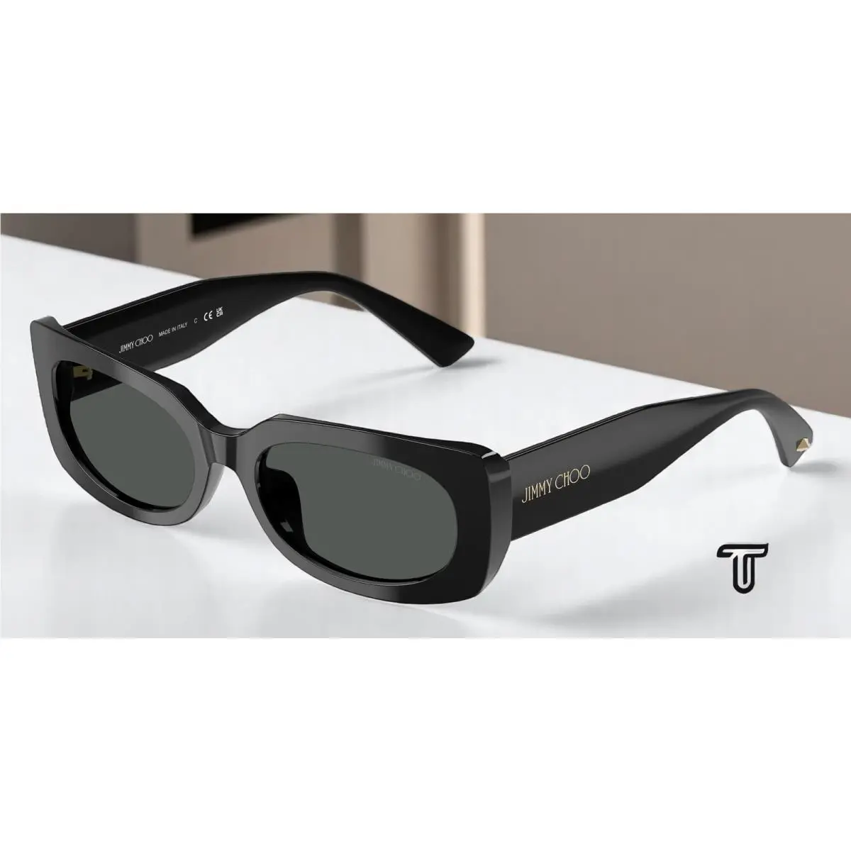 Jimmy Choo JC5029U 500087 Black Dark Grey 54 mm Women`s Sunglasses