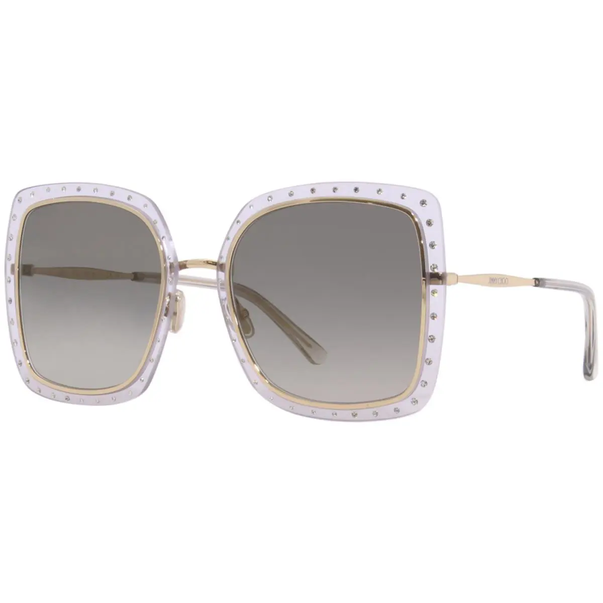 Jimmy Choo Dany/s KTSF7 Sunglasses Women`s Palladium-lilac/pink Square 56mm
