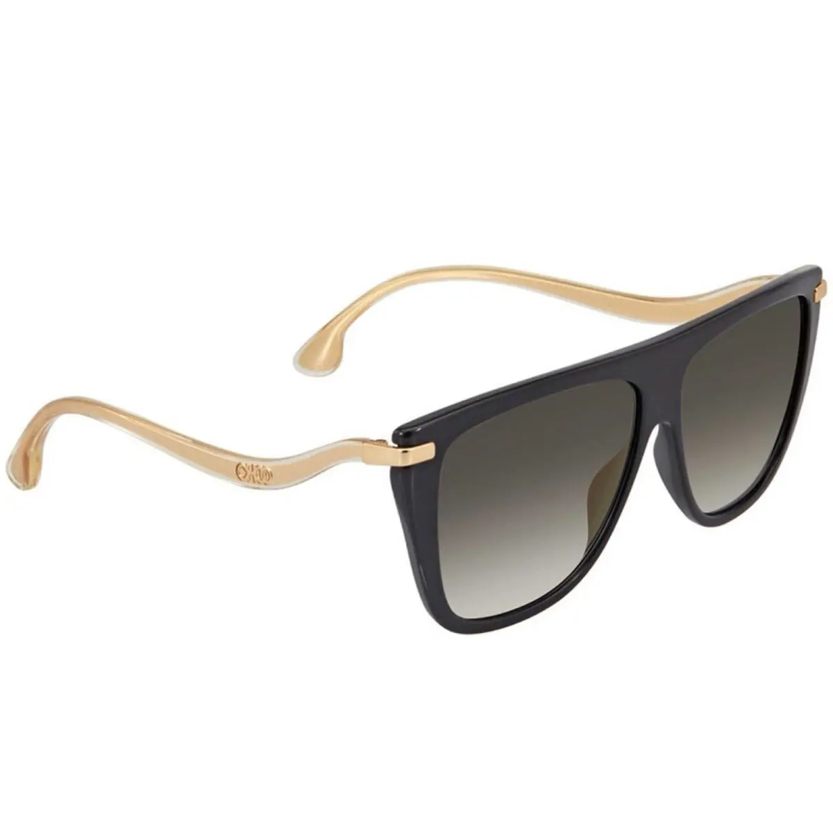 Jimmy Choo Stylish Black and Gold Sunglasses