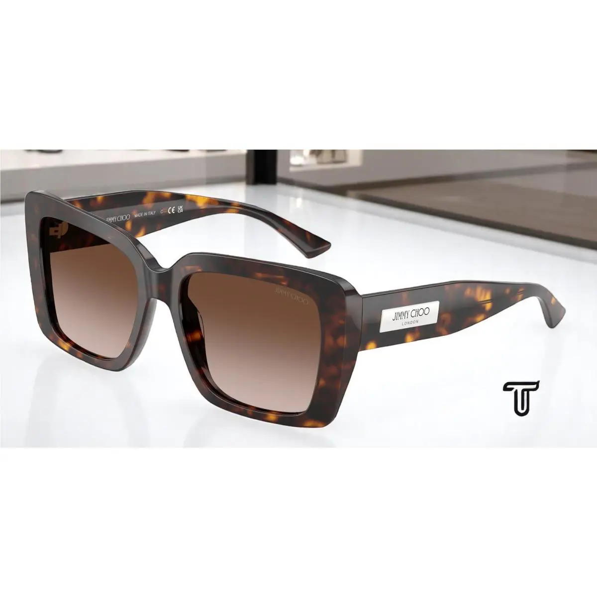 Jimmy Choo JC5042 500213 Havana Brown Gradient 54 mm Women`s Sunglasses