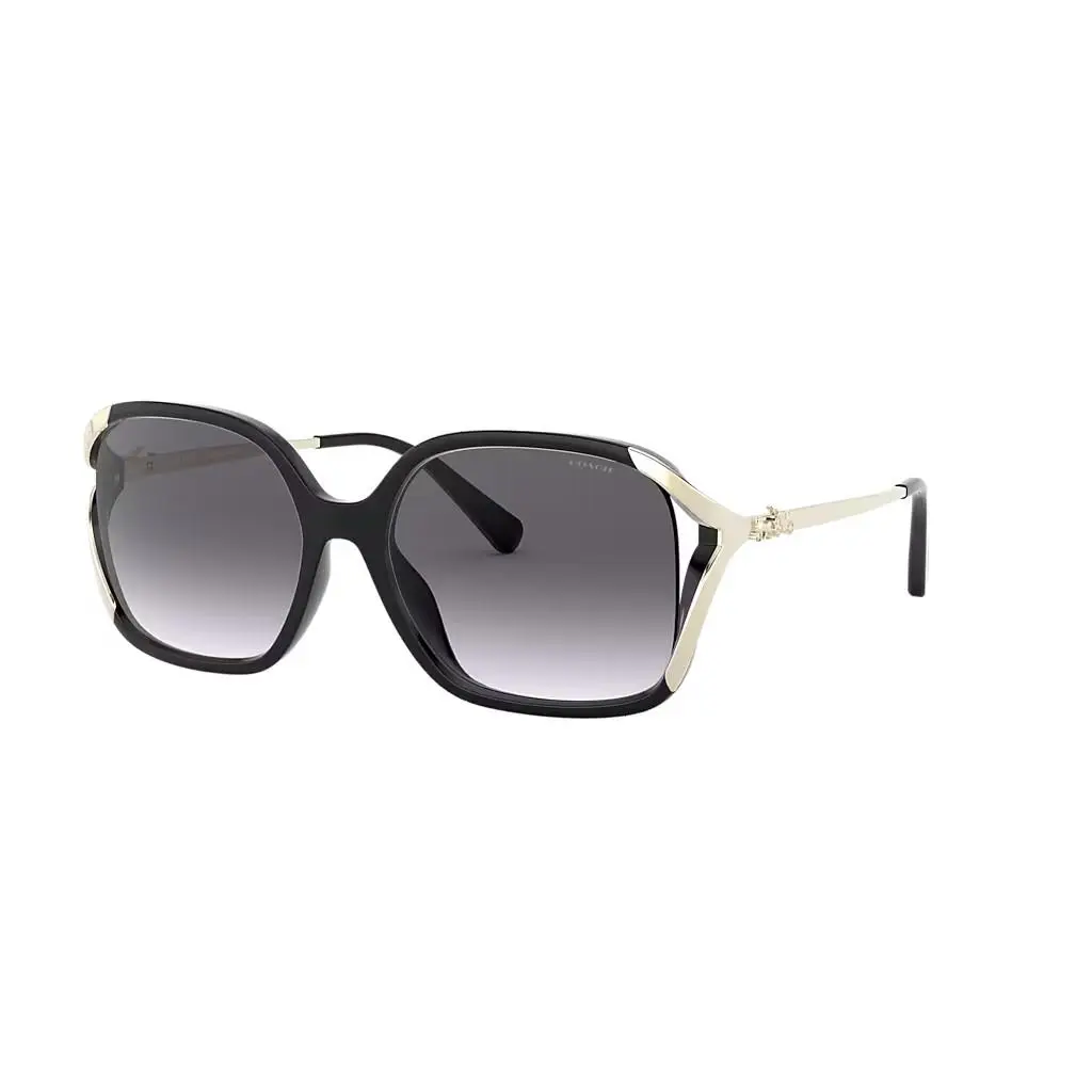 Coach HC8280U 50028G Black - Silver 57mm Sunglasses / /