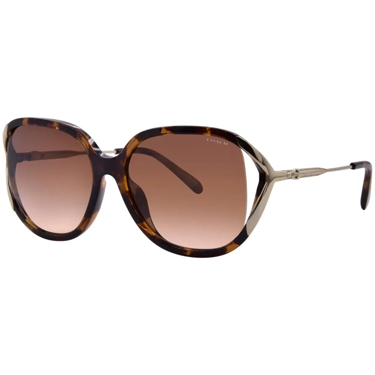 Coach CR620 HC8396U 512074 Sunglasses Women`s Dark Tortoise/brown Gradient 56mm