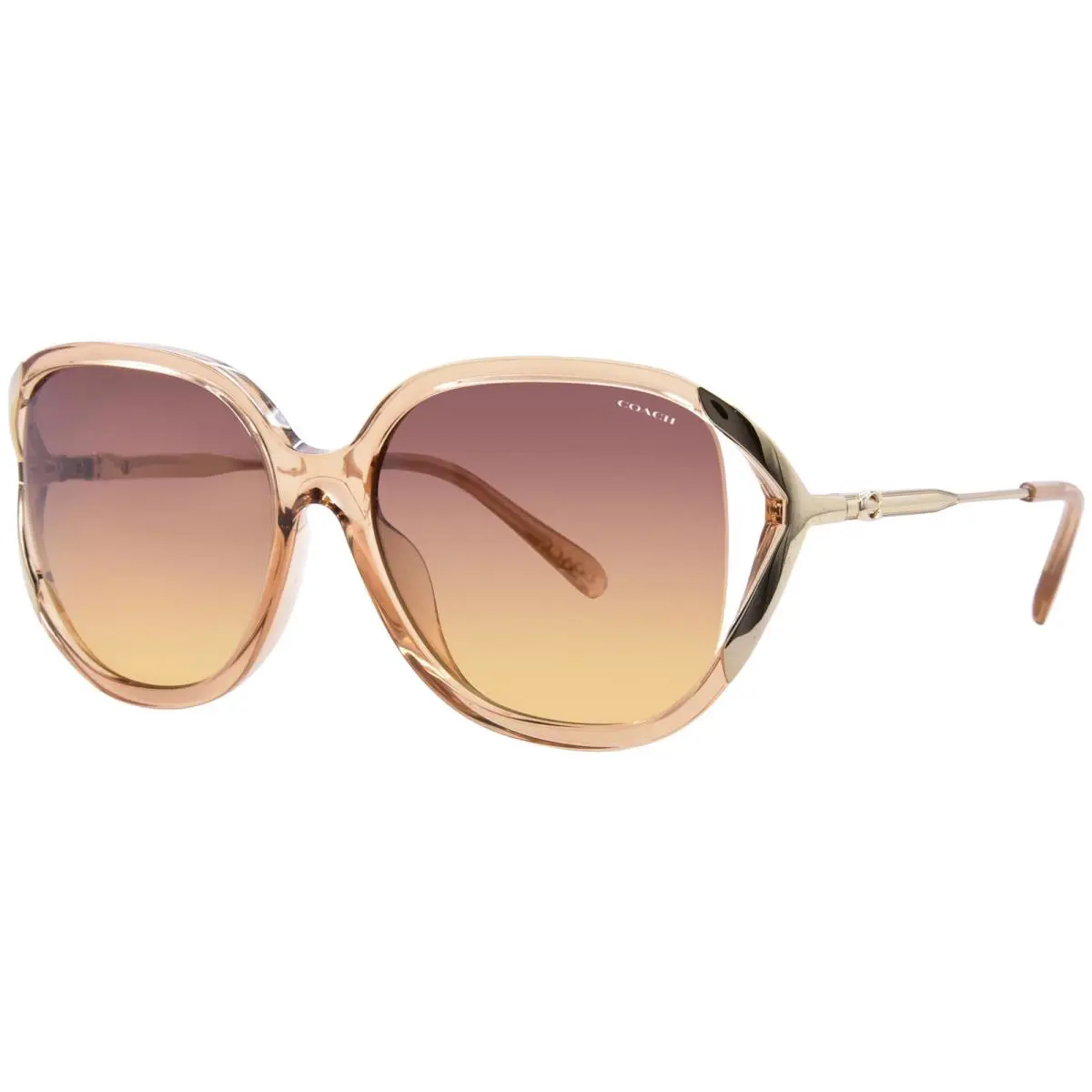 Coach CR620 HC8396U 556178 Sunglasses Women`s Champagne/maroon Canary 56-mm
