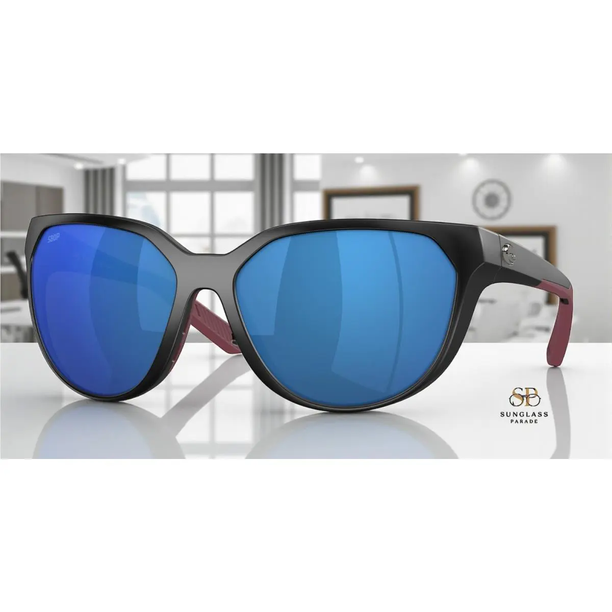 Costa 6S9110 911004 Mayfly Black Blue Mir Polarized 58mm Womens Sunglasses 580P