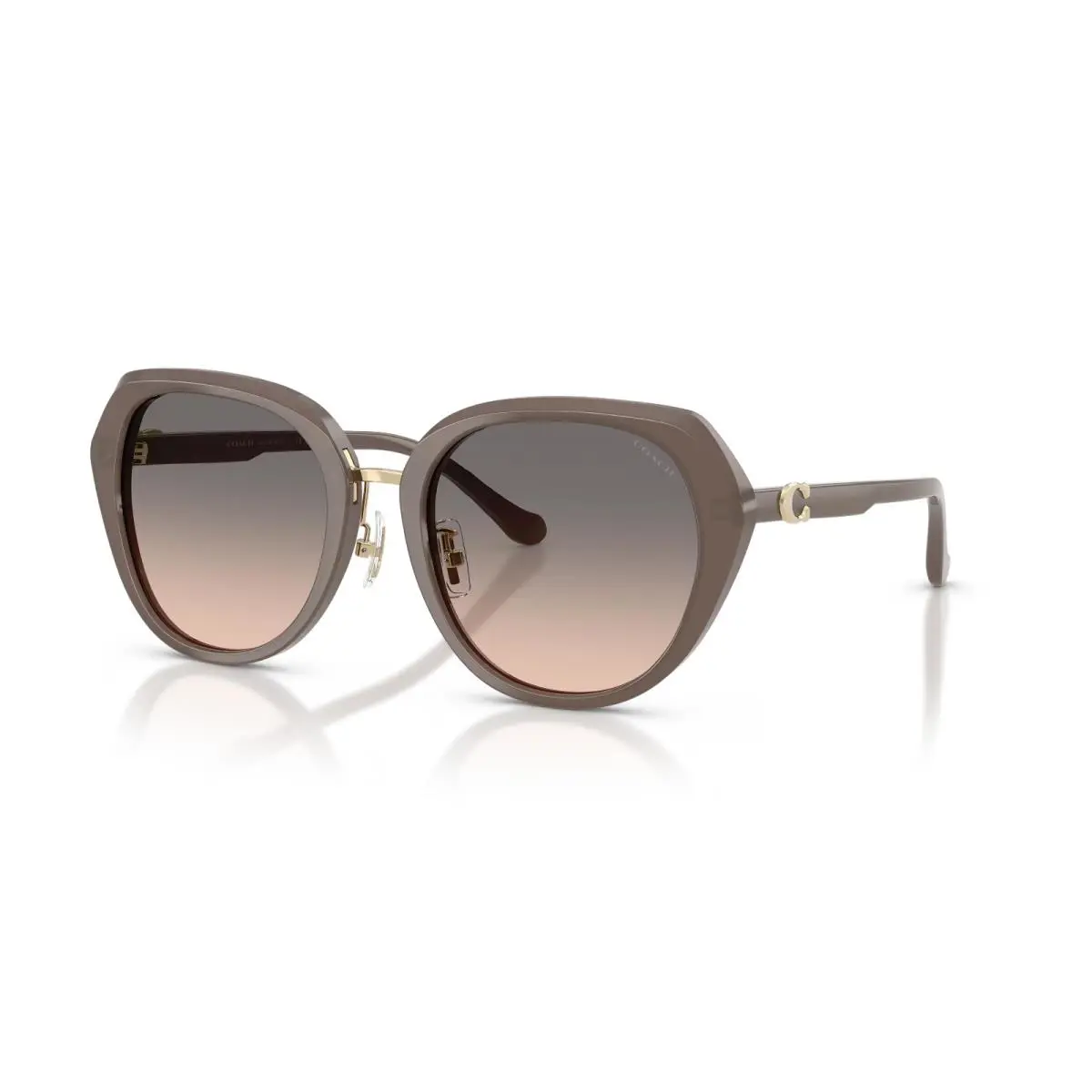 Coach HC8436 5917G9 Milky Graphite - Grey 55mm Sunglasses / /