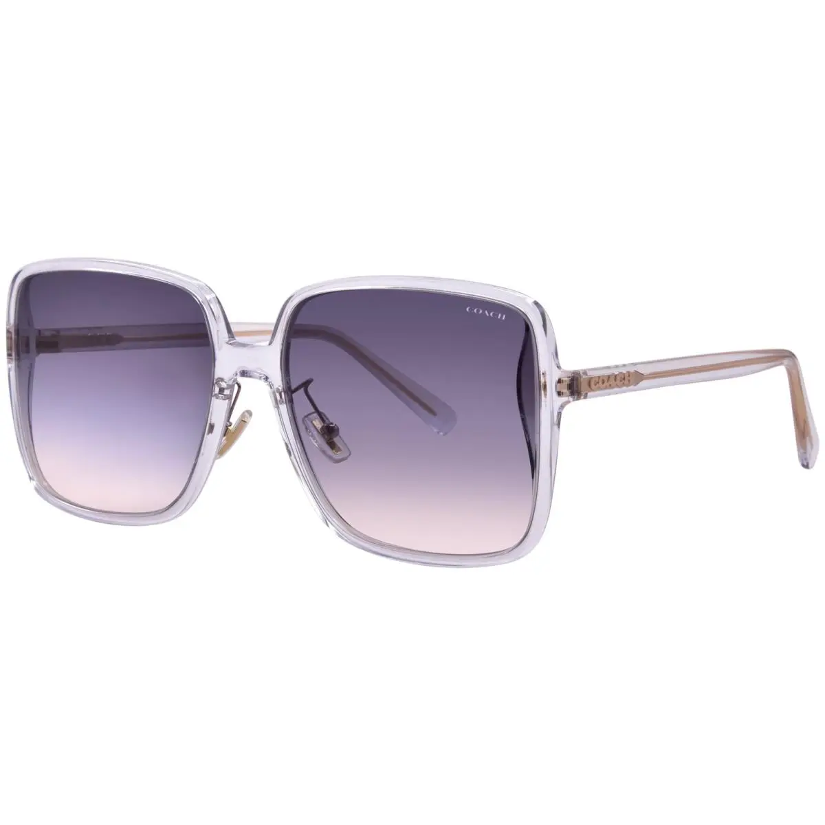 Coach CH572 HC8368D 511136 Sunglasses Women`s Clear/violet/pink Gradient 61mm