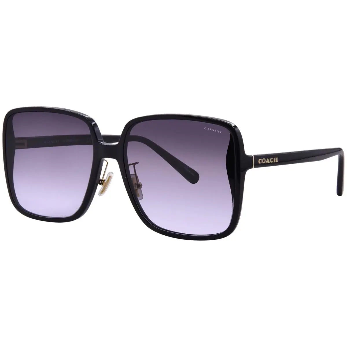 Coach CH572 HC8368D 50028G Sunglasses Women`s Black/grey Gradient Square 61mm