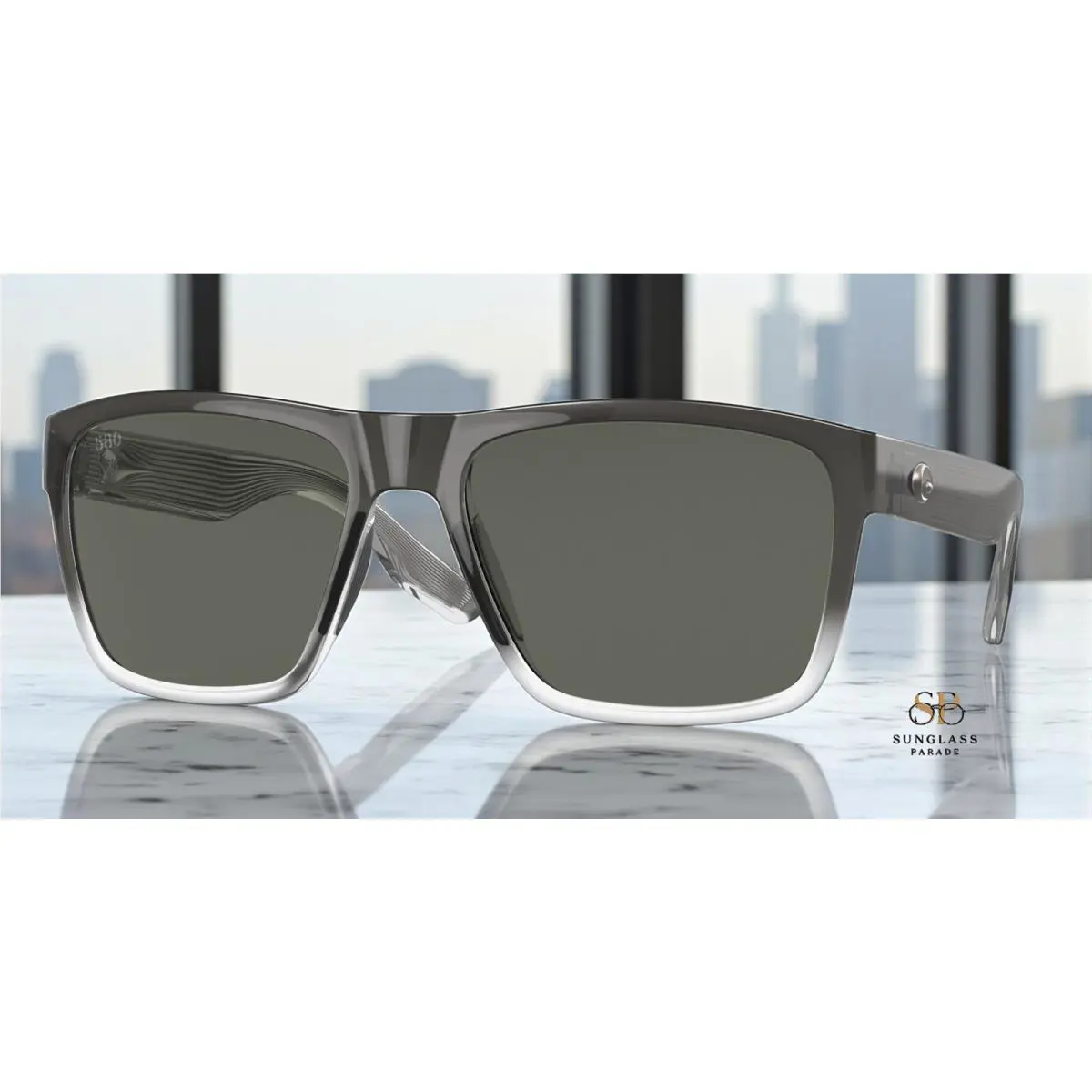 Costa Del Mar 6S9050 905005 Paunch Xl Fog Gray 580 Polarized 59 Men`s Sunglasses - Frame: Fog Gray, Lens: Gray 580g