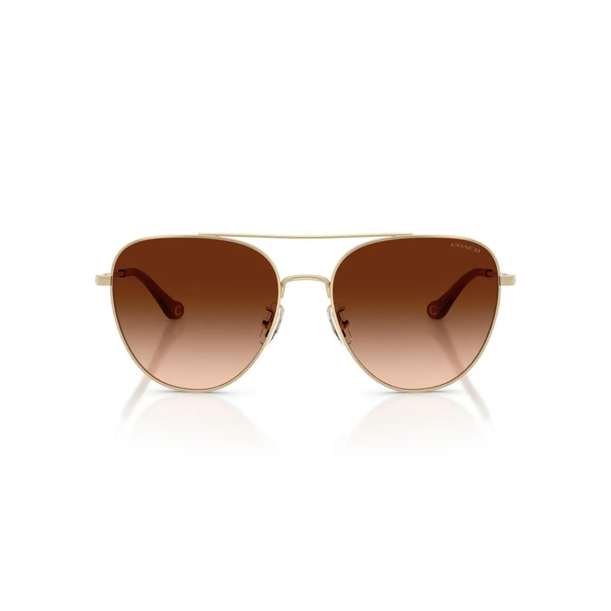 Coach HC7182 900574 Light Brown - Gold 56mm Sunglasses / /