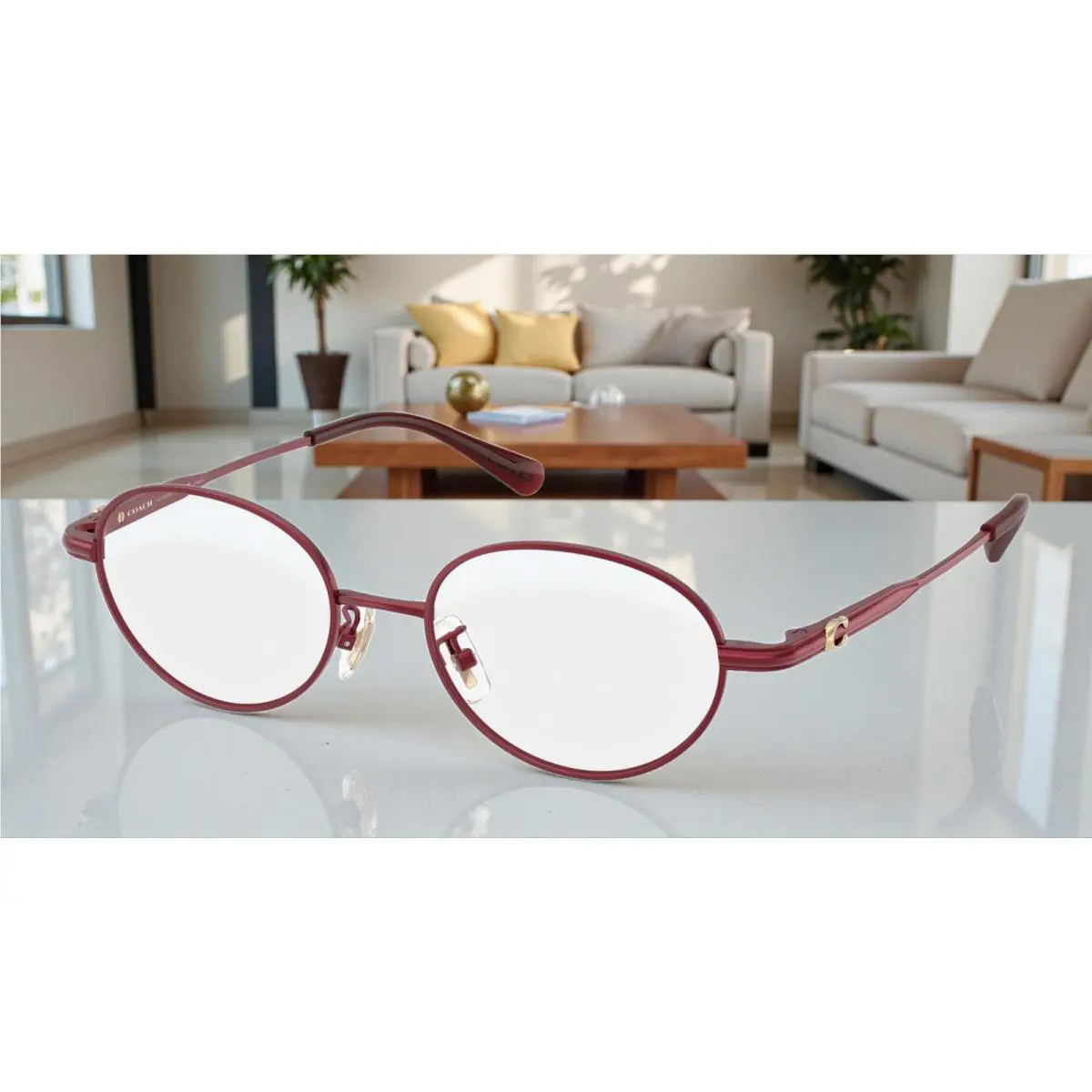 Coach HC5189TD 9048 Satin Burgundy Demo Lens 50 mm Women`s Eyeglasses