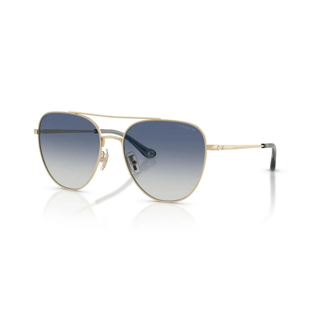 Coach HC7182 90054L Light Blue - Gold 56mm Sunglasses / /