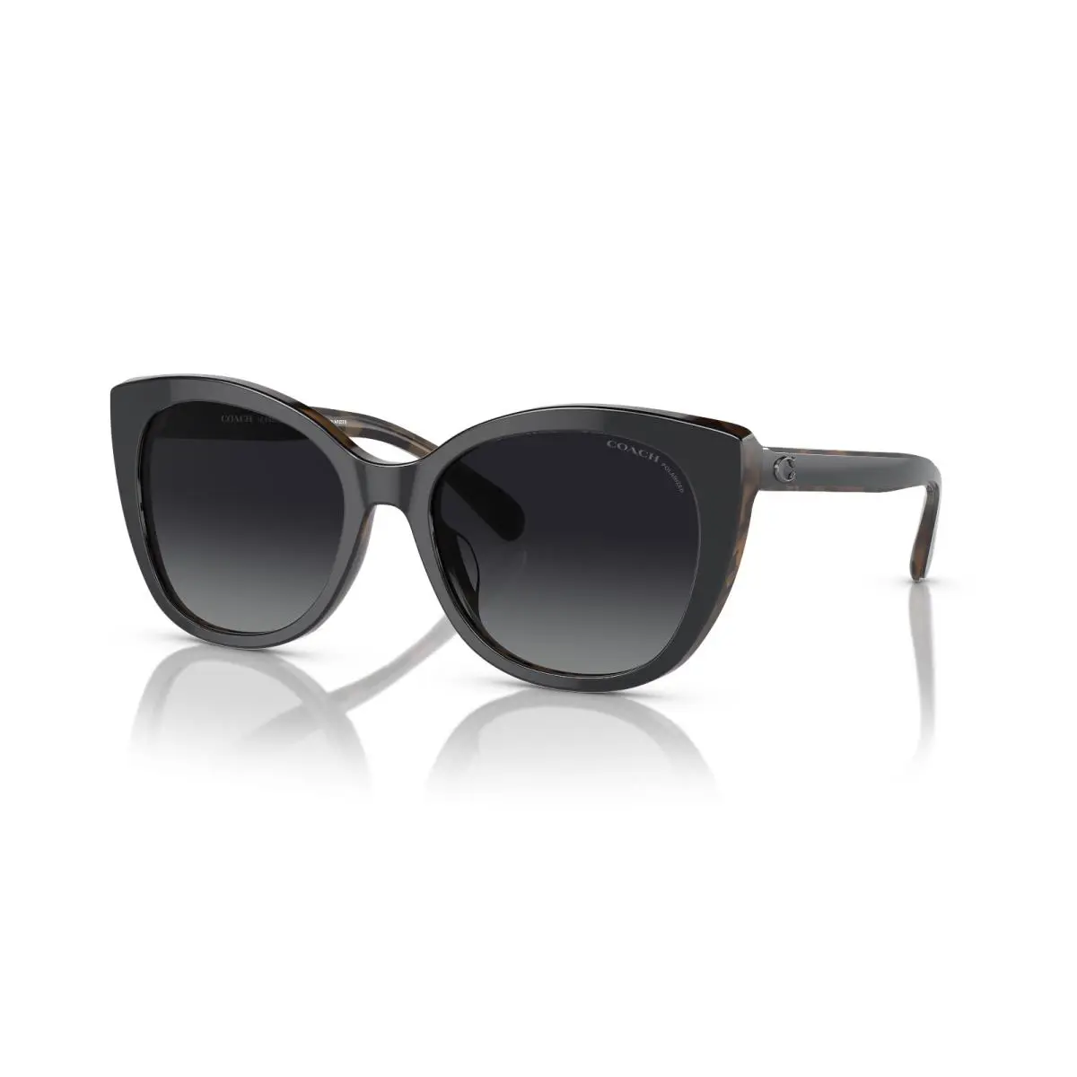 Coach HC8365U 5764T3 Black - Dark Tortoise Brown 55mm Sunglasses /new /authentic