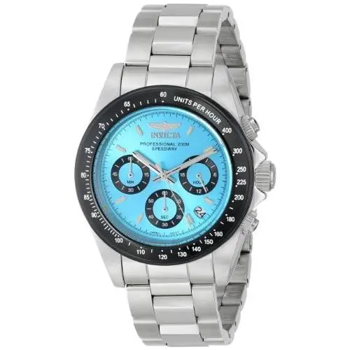 Invicta Speedway Chronograph Turquoise Dial Stainless Steel Men`s Watch 15589