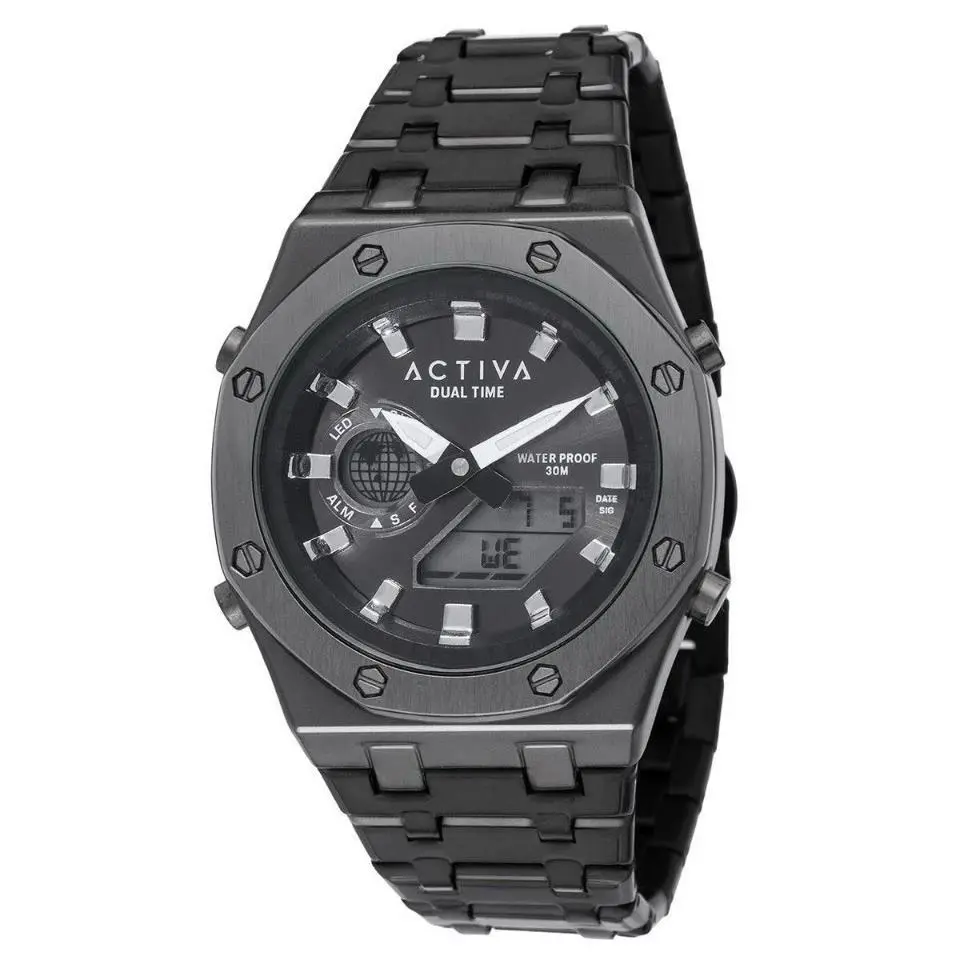 Activa Signal X Invicta Digital Unisex Watch Black ACWM303-003 Stainless Steel