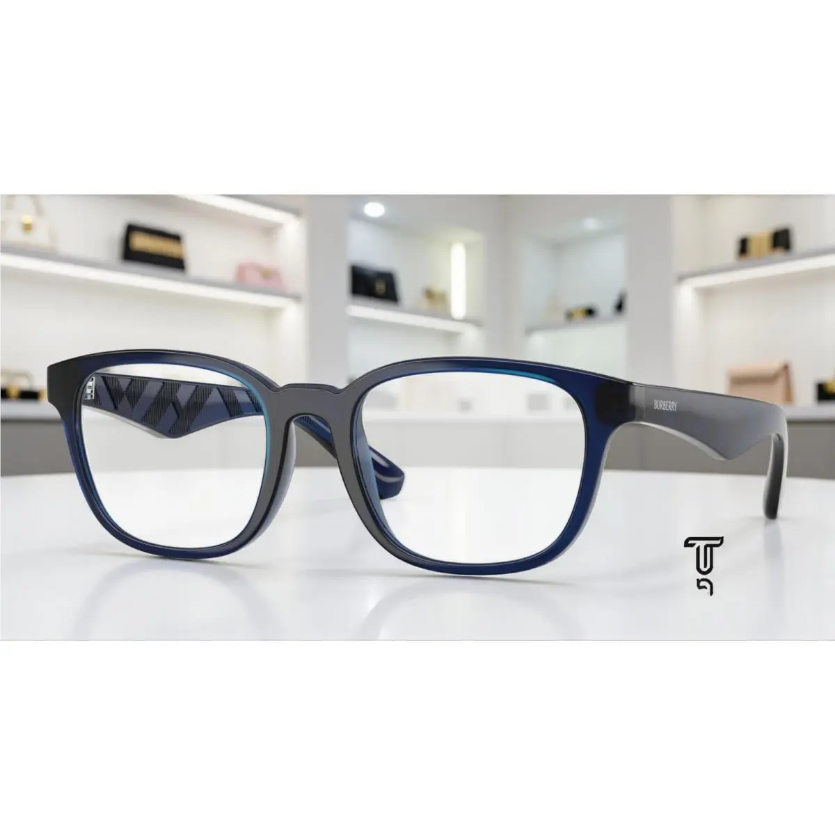 Burberry BE2433U 4110 Blue Demo Lens 52 mm Men`s Eyeglasses