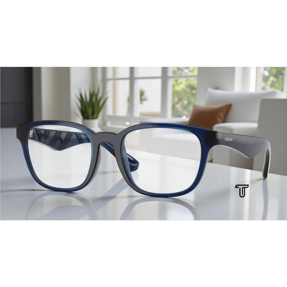 Burberry BE2433U 4110 Blue Demo Lens 52 mm Men`s Eyeglasses