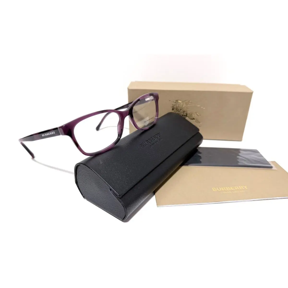 Burberry B2201 3519 Violet Havana Tortoise Eyeglasses 54-17-140MM Italy W/case