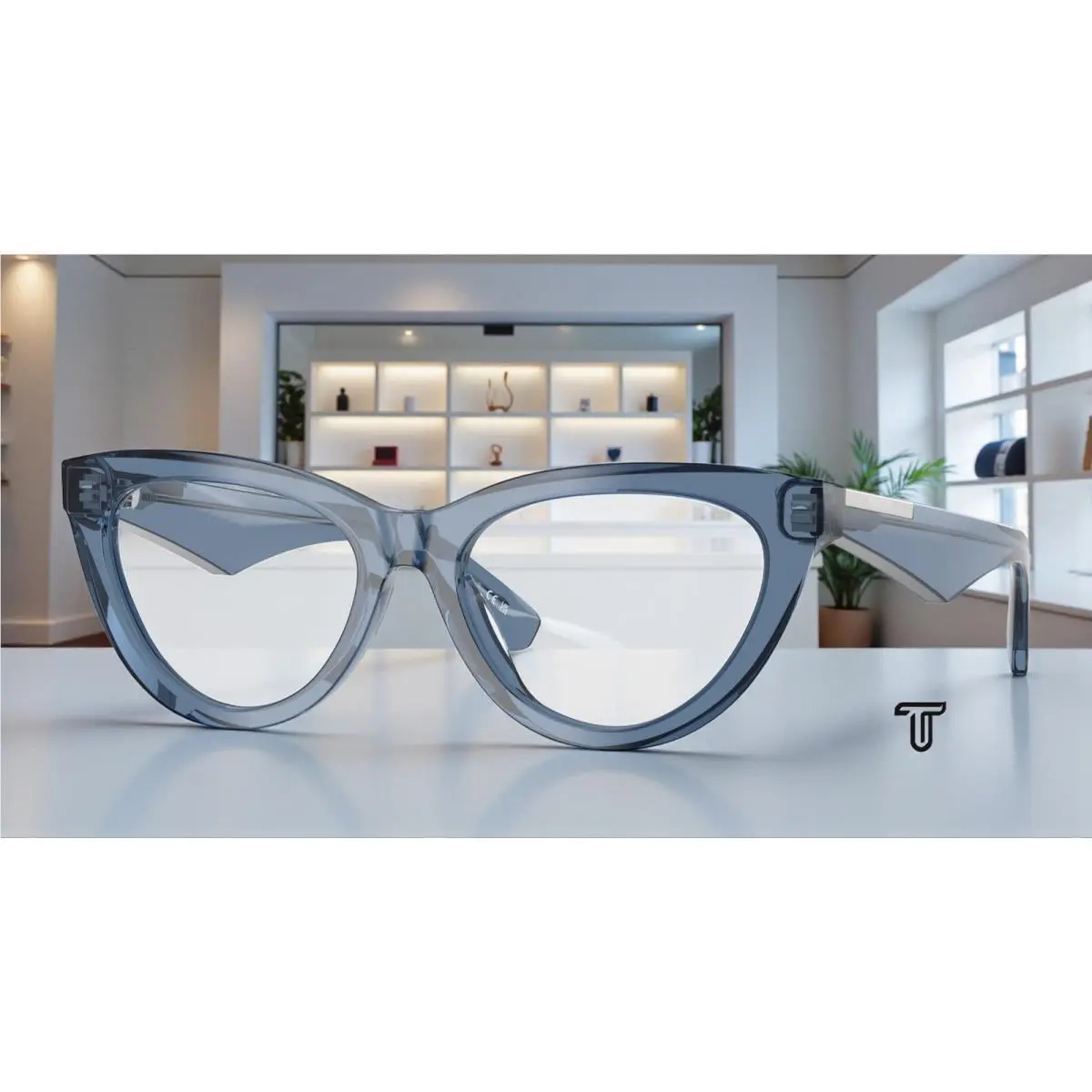BE2418U 4117 Blue Demo Lens 53 mm Women`s Eyeglasses by Burberry
