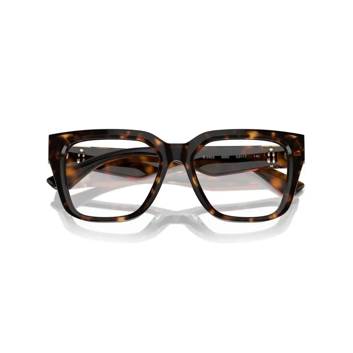 Burberry Square Woman Eyeglasses 0BE2403 3002 53mm Dark Havana