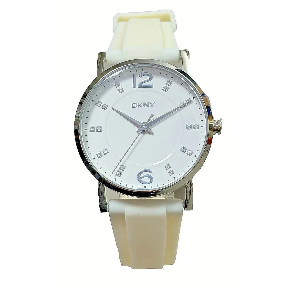 Dkny NY8159 White Dial White Rubber Strap Women`s Watch
