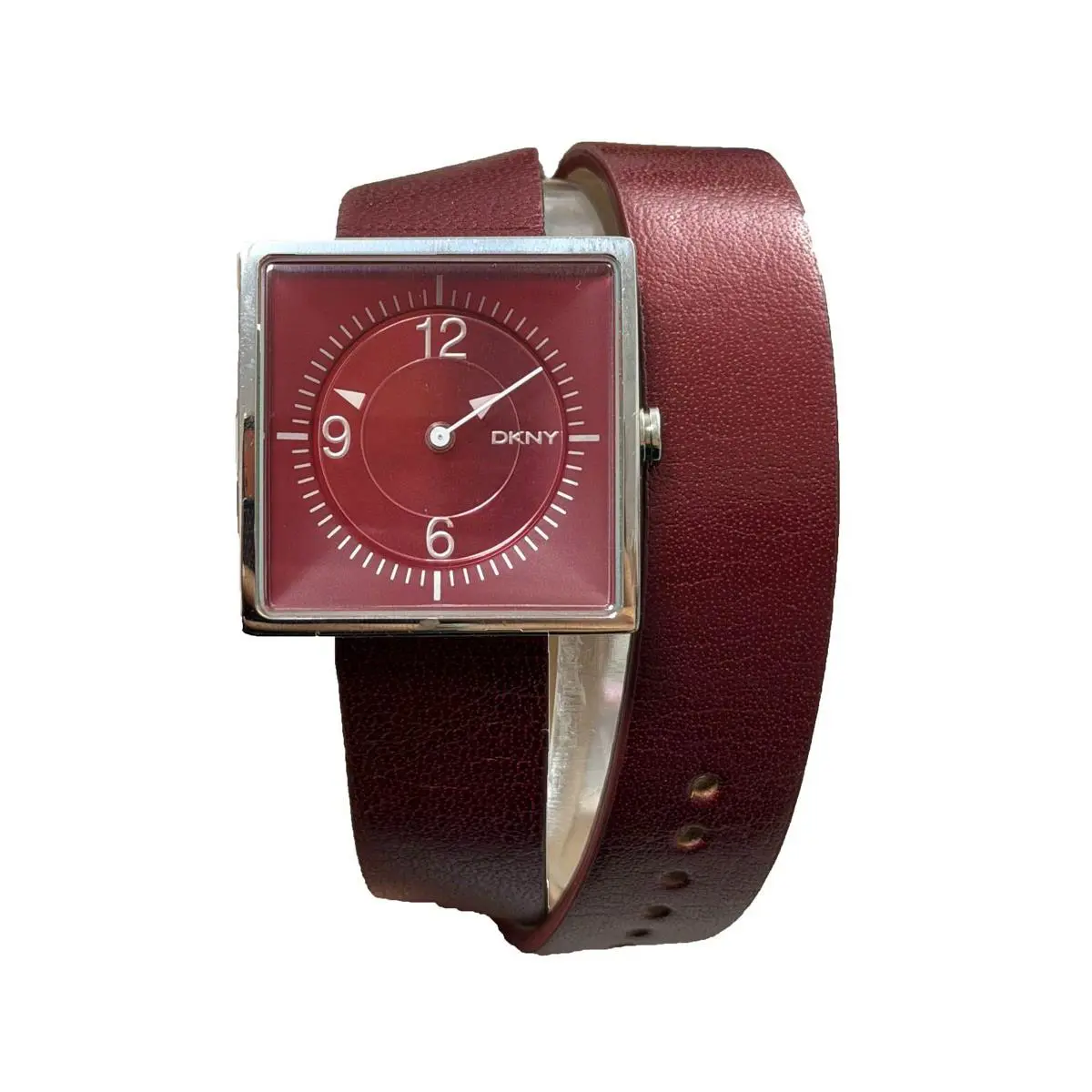 Dkny Burgundy Dial Leather Strap Ladies Watch NY4169