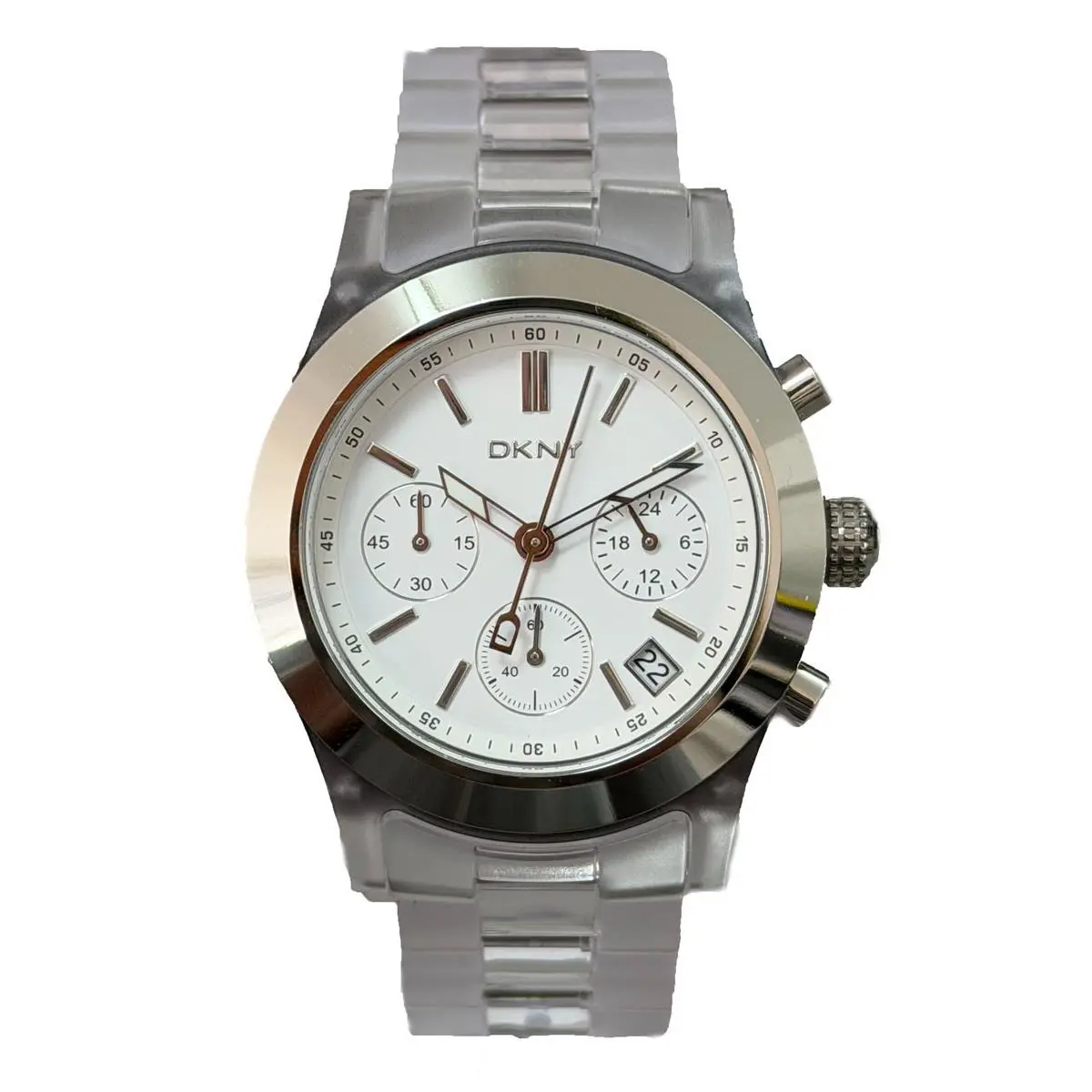 Dkny Two-tone Stainless Steel / Plastic Bracelet Ladies Watch NY8162