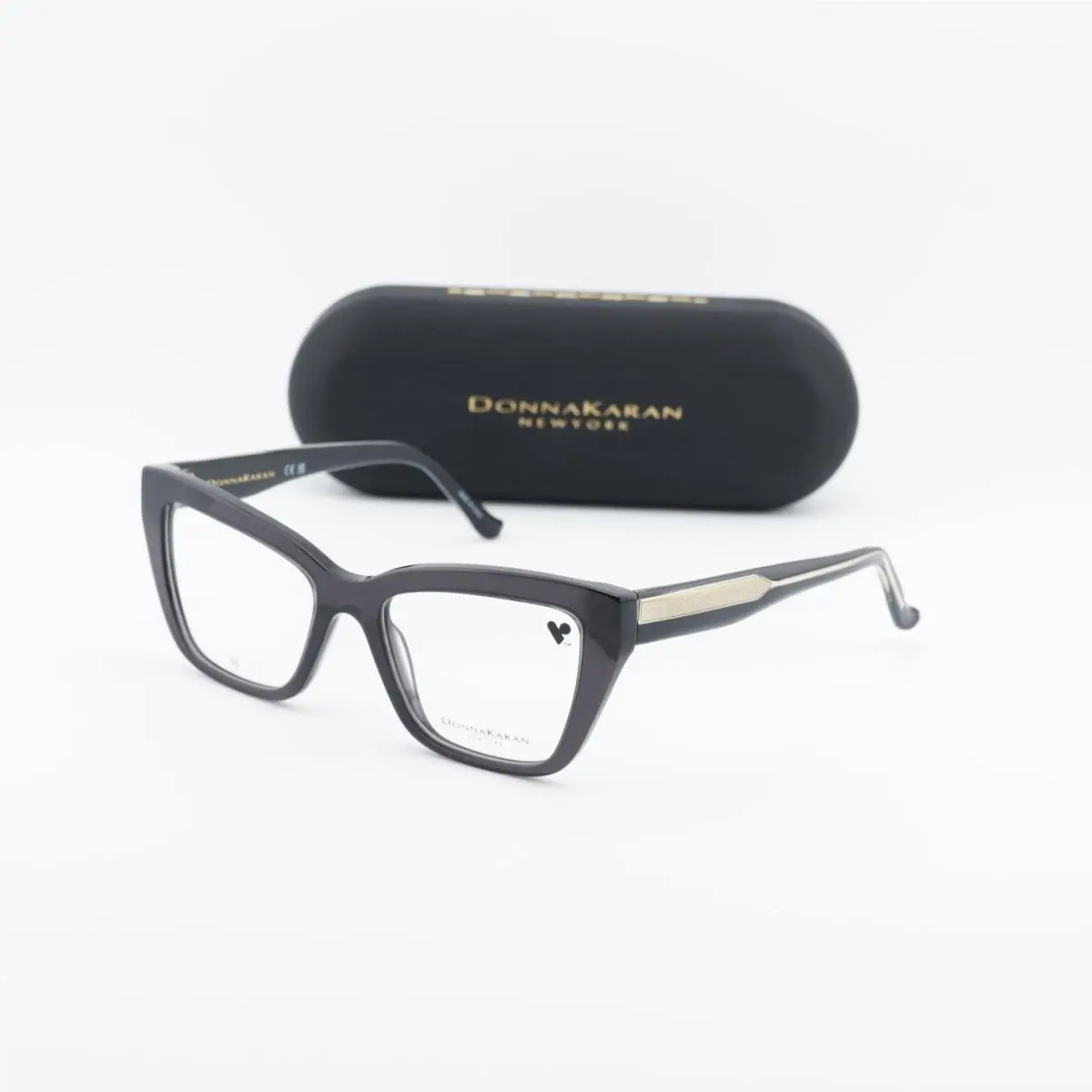 New Donna Karan New York DO5015 001 Black Crystal 52mm Eyeglasses