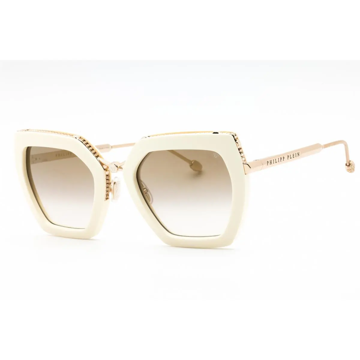 Philipp Plein SPP097S 9ZQG Ivory/brown Gradient 53-23-140 Sunglasses