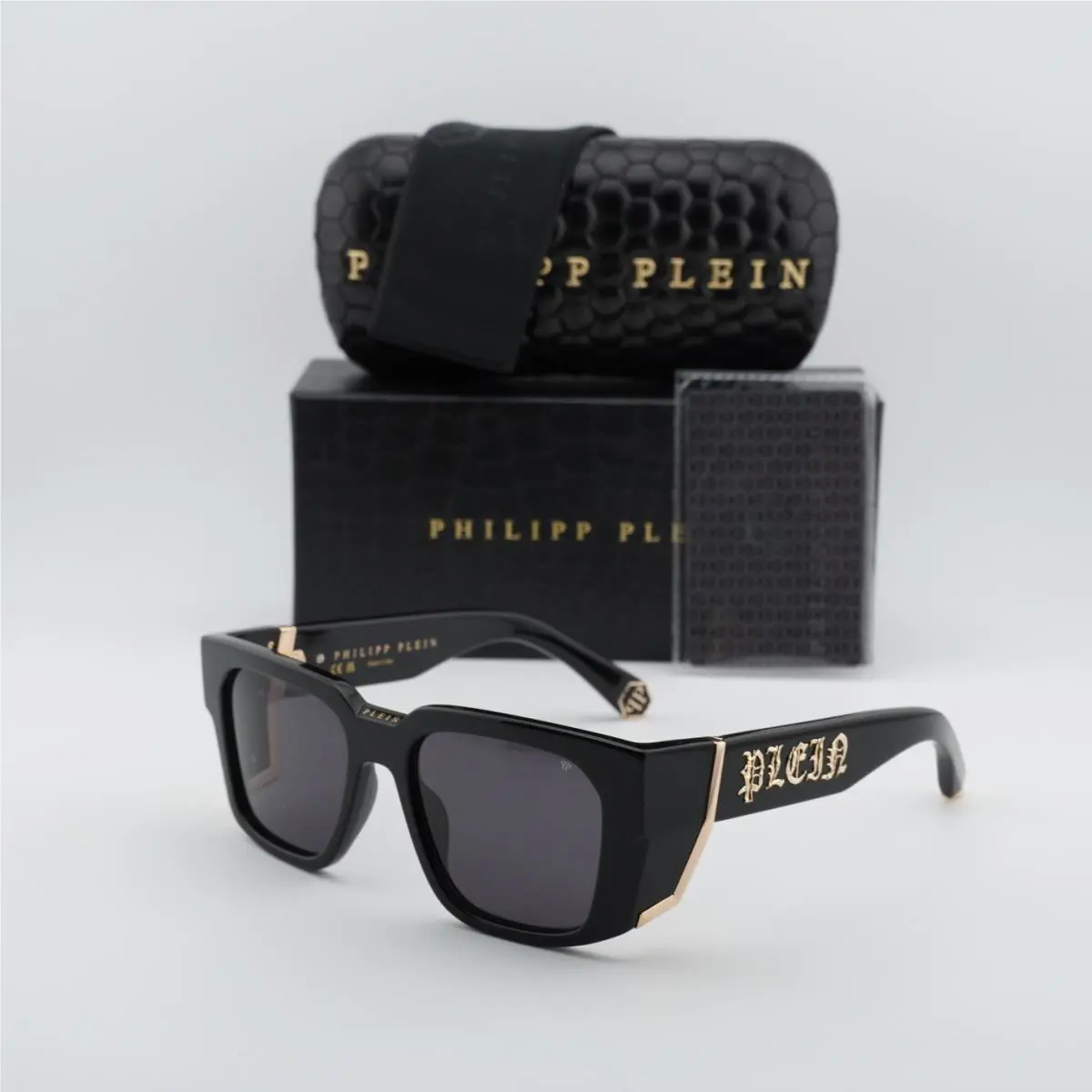 Philipp Plein SPP130M 0700 Shiny Black/dark Grey 54-19-135 Sunglasses