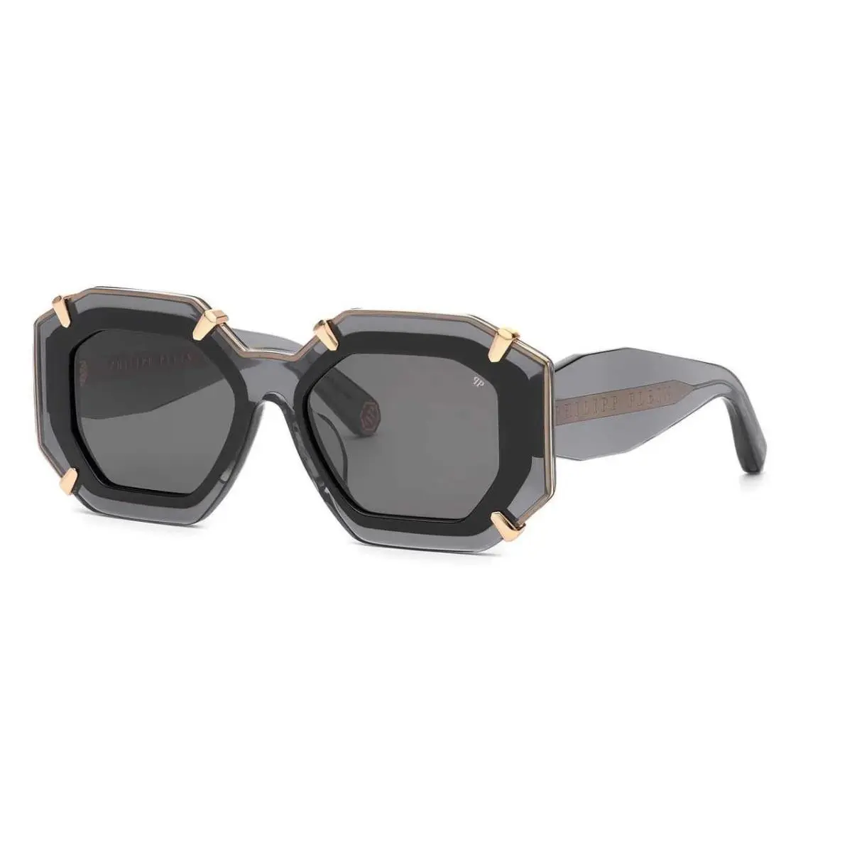 Philipp Plein SPP098V 0819 Shiny Transparent Grey/grey Sunglasses