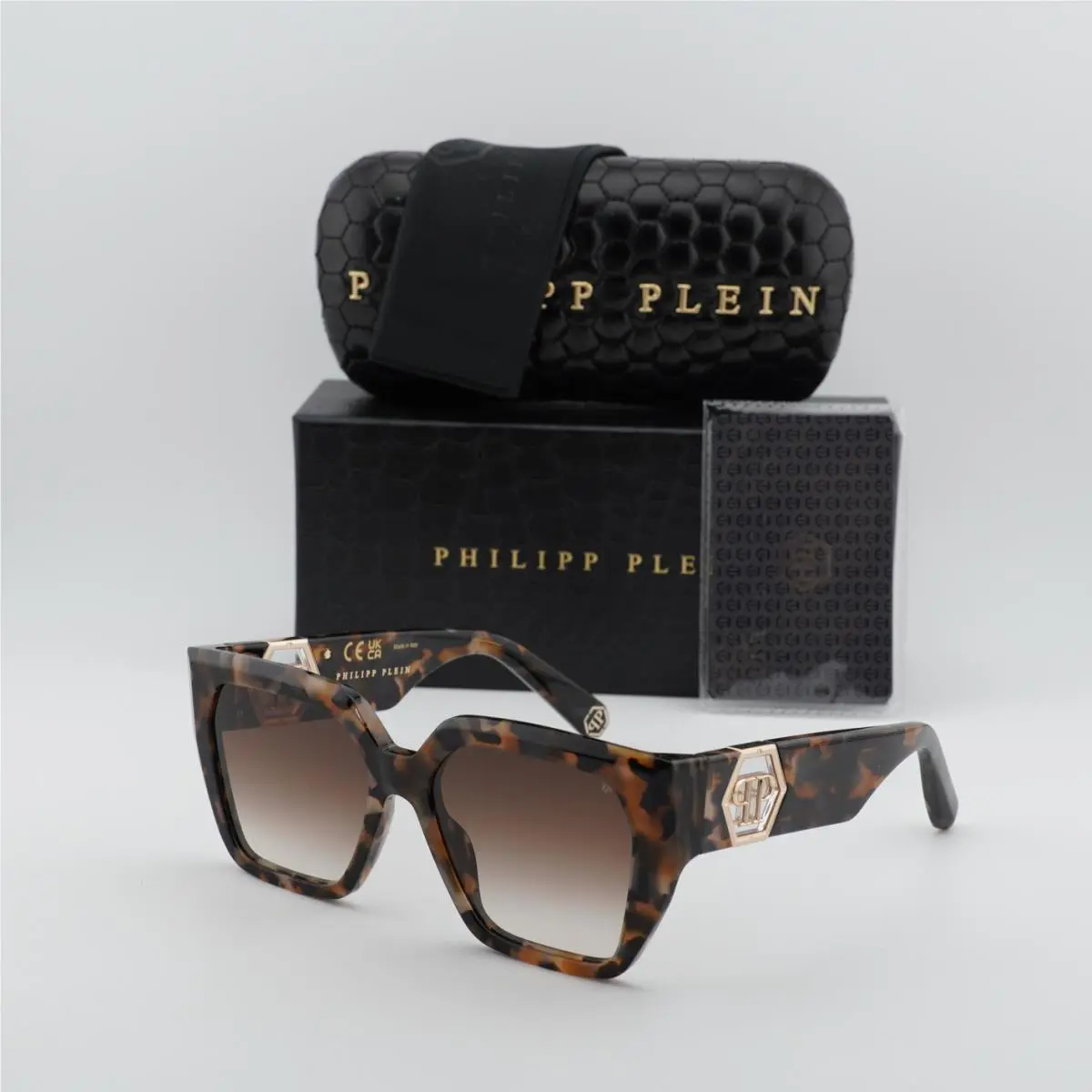 Philipp Plein SPP160 04BL Dark Havana/light Brown 57-17-145 Sunglasses