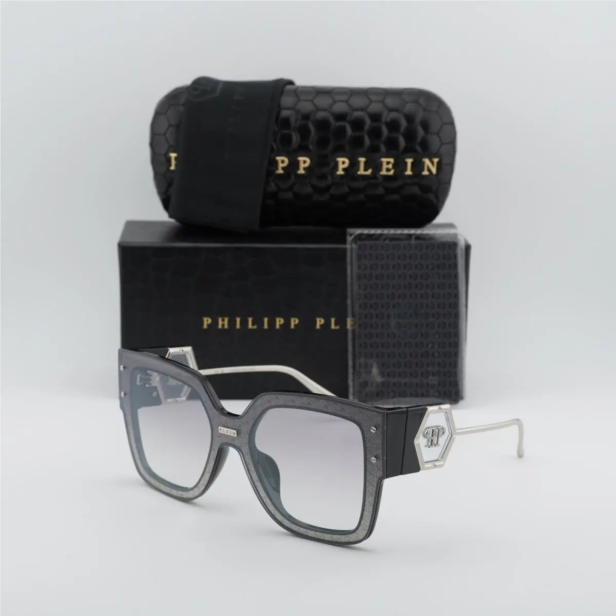 Philipp Plein SPP041M Z42X Beige Brown / Gold Mirror 99-0-0 Sunglasses