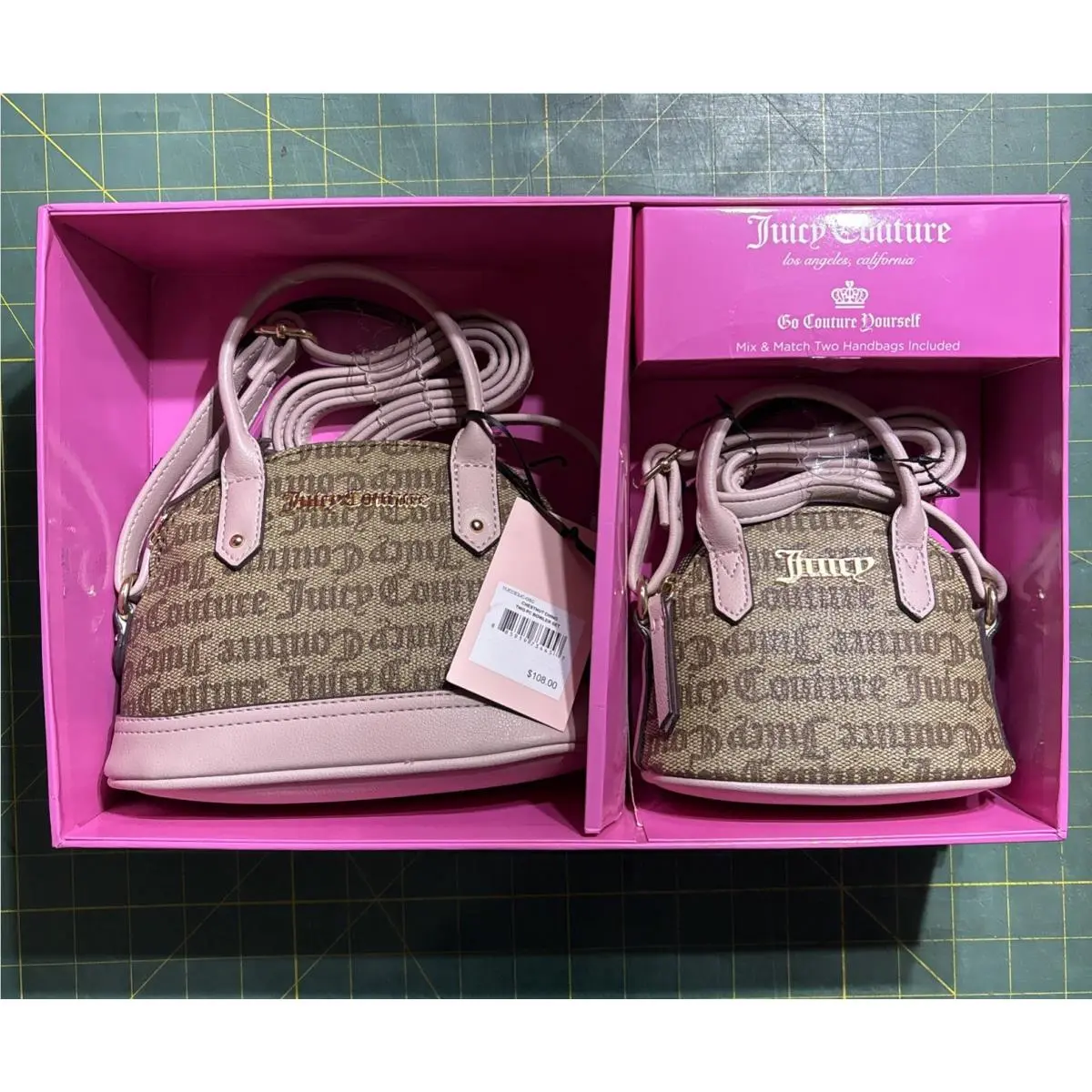 Juicy Couture Chestnut Chino Handbags Gift Boxed Set Crossbody Bags Mix