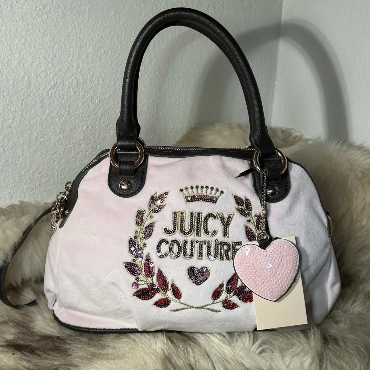 Juicy Couture Juicy Never Dies Satchel - Chiffon Pink Velour