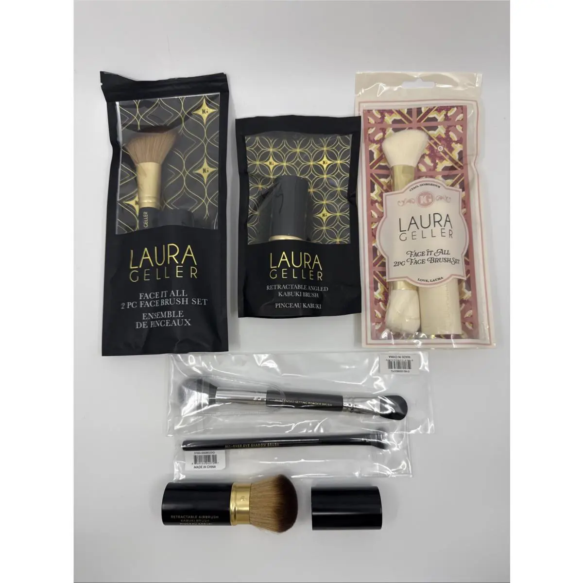 Laura Geller Face It All Various Retractable Makeup Brushes In Package