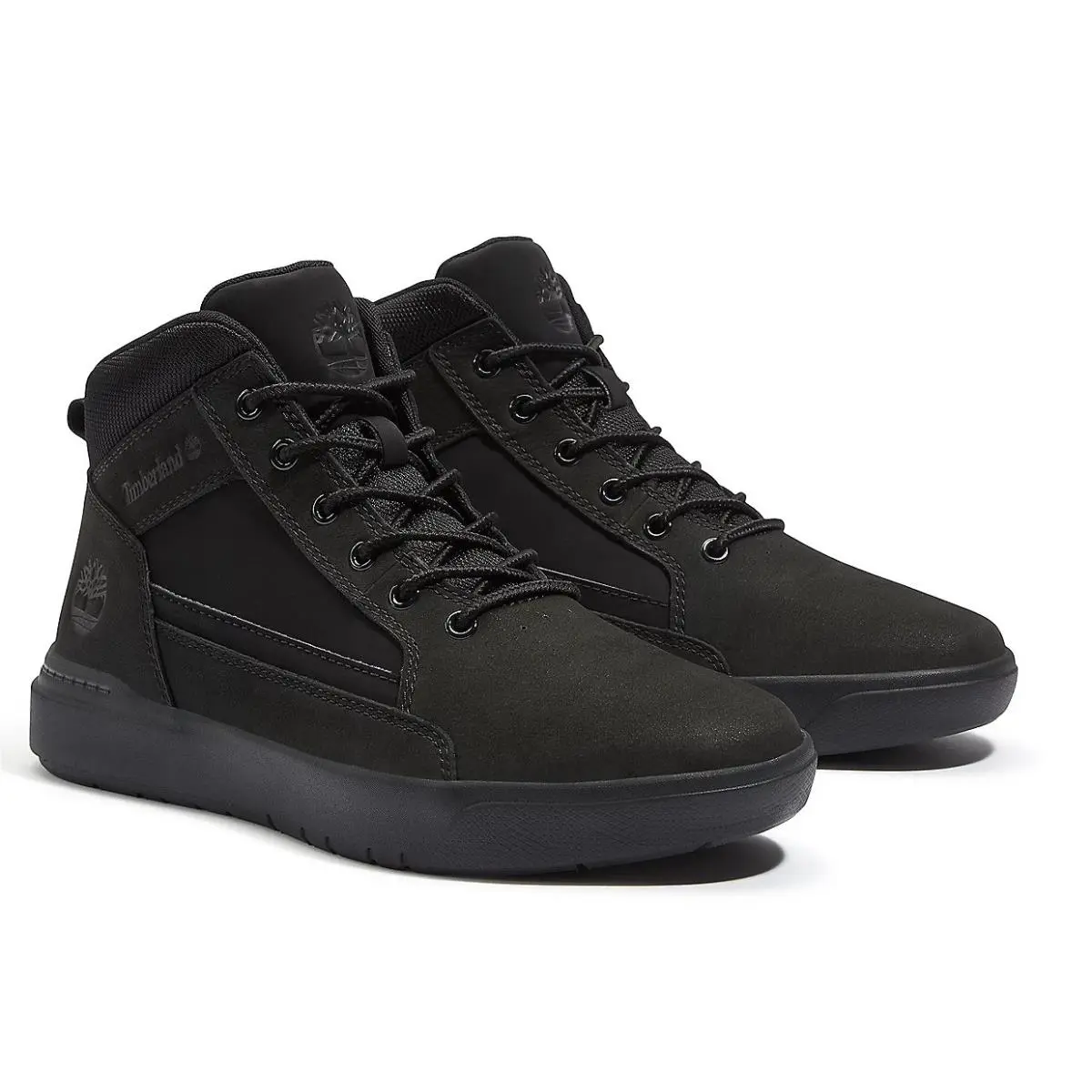Timberland Men`s Allston Mid Lace Up Sneakers Black Nubuck Size 10 TB-0A69V5-EQ4