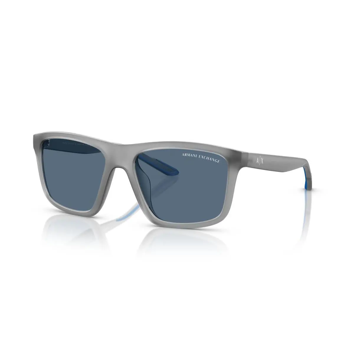 Armani Exchange A X AX4149SU Sunglasses Matte Opal Grey/dark Blue 56 mm