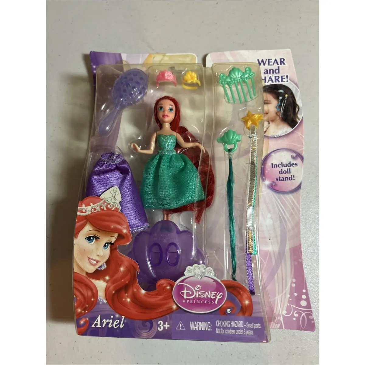 Disney Princess Doll Set Mini Little Ariel Wear Share See Pics v044