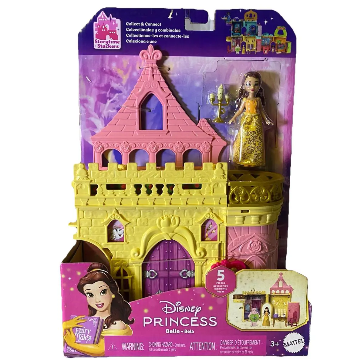 Mattel Disney Princess Toys Storytime Stackers Belle`s Castle Doll House