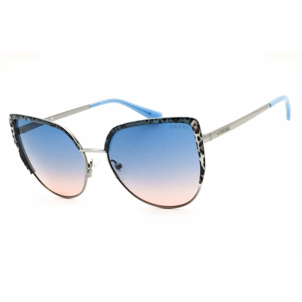 Guess GU00217 10W Shiny Light Nickeltin/blue Gradient 59-17-140 Sunglasses