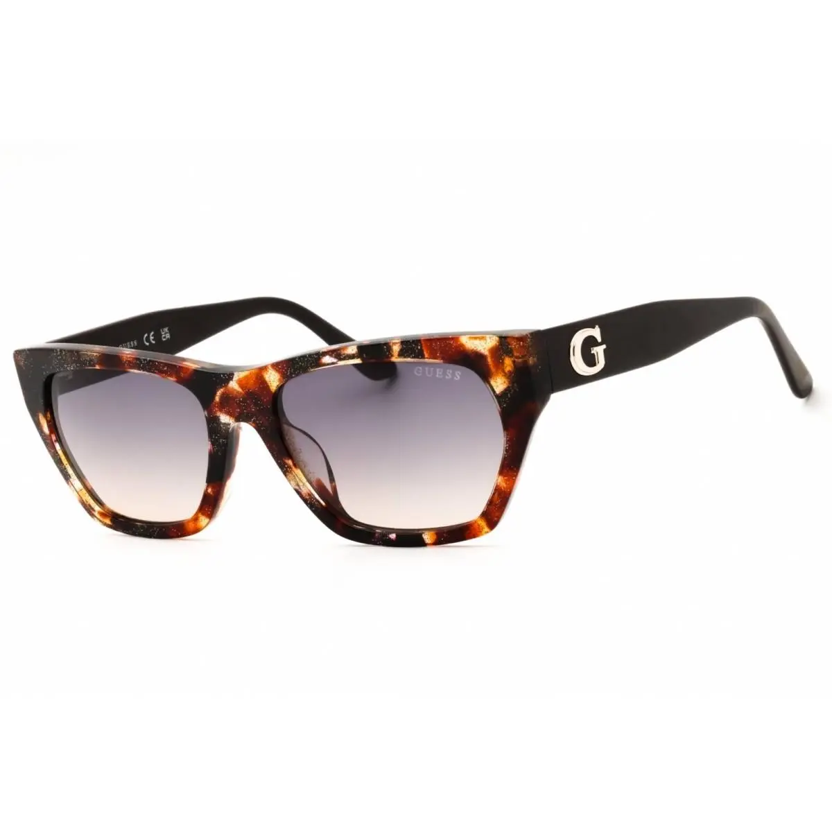 Guess Women`s Sunglasses Dark Havana Acetate Cat Eye Shape Frame GU00203-H 52B
