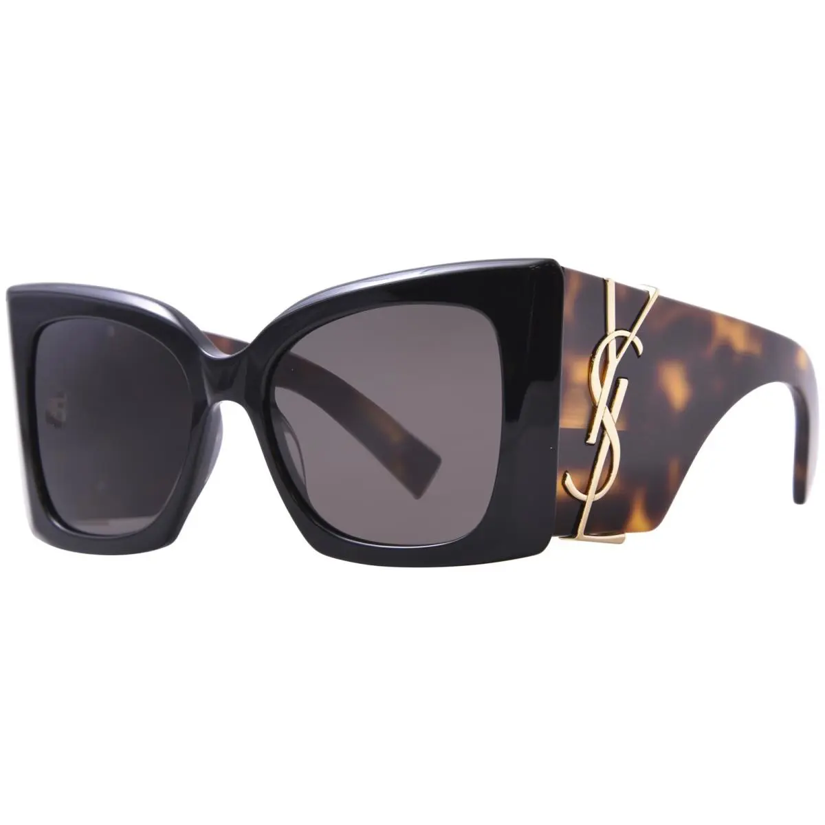Saint Laurent Blaze SL M119 003 Sunglasses Women`s Black/havana/dark Grey 54mm