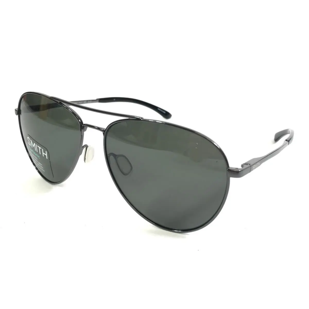 Smith Sunglasses Layback KJ1 X5 Gunmetal Frames with Dark Green Polarized Lenses