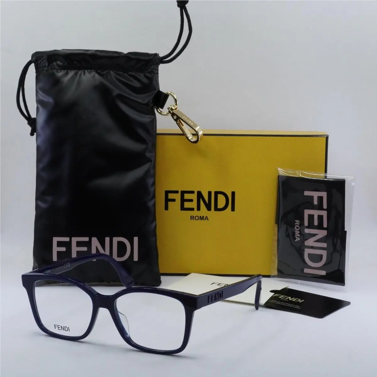 Fendi FE50016I 090 Midnight Blue 52mm Eyeglasses