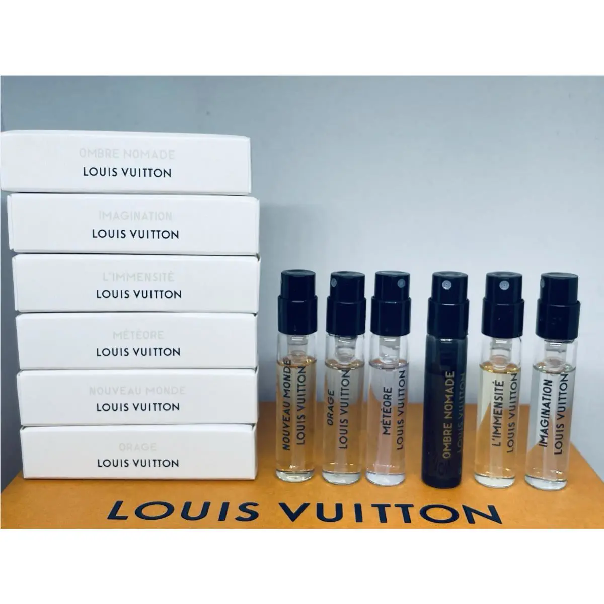 Louis Vuitton Perfumes Collection For Men Sample Vials Spray 2ml /0.06oz 6Pc Set
