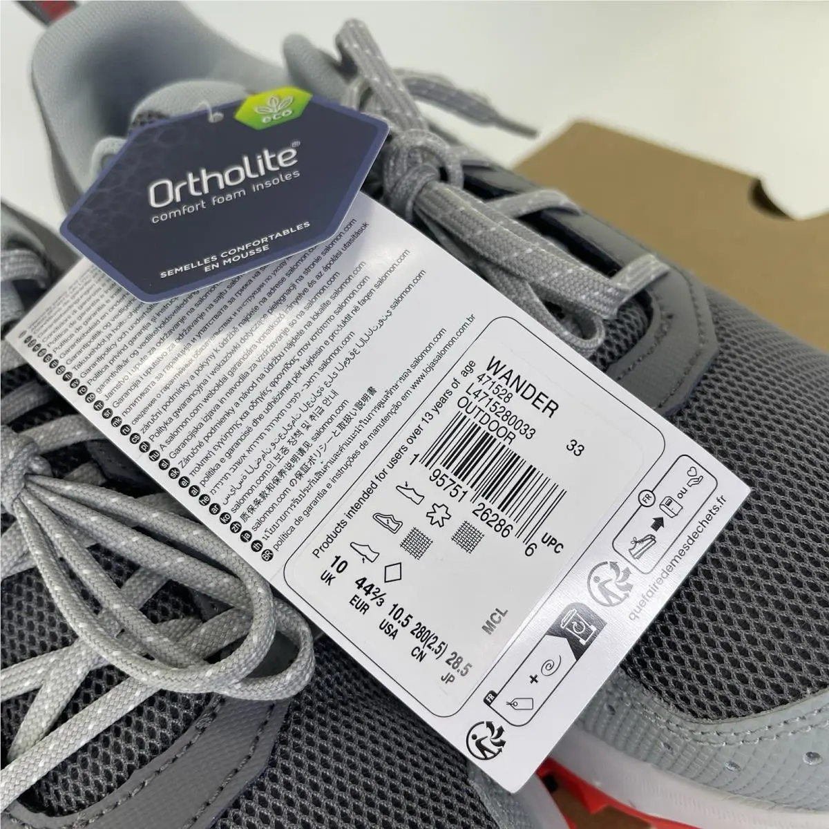 Salomon shoes - Salomon Wander - Wander - 471525 - Gray (UPC: 0195751262736) 3