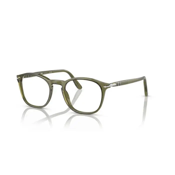 Persol 0PO3007V 1142 - Olive Transparent/clear Lens 50mm Men`s Eyeglasses